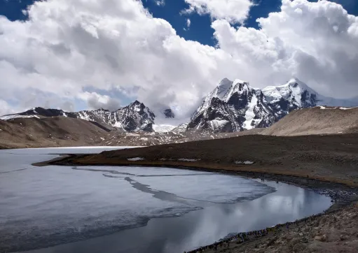North Sikkim tour package with snow mountains, Yumthang Valley, and Gurudongmar Lake by HillVibe Tours.